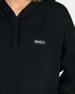 RVCA VA ESSENTIAL HOODIE -Rvca avjft00118 rvcaw blk dtl1