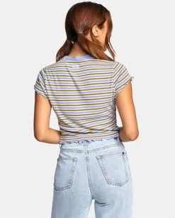 RVCA CLASSMATE CROP T-SHIRT -Rvca avjkt00168 rvcaw gpu bck1