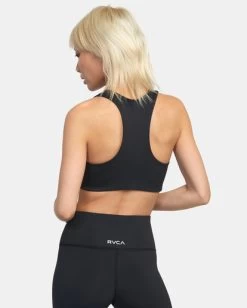 RVCA VA ESSENTIAL MID SUPPORT SPORTS BRA -Rvca avjkt00206 rvcaw blk bck1