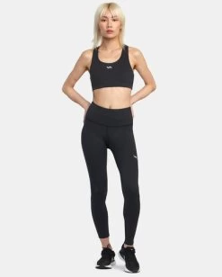 RVCA VA ESSENTIAL MID SUPPORT SPORTS BRA -Rvca avjkt00206 rvcaw blk sd1