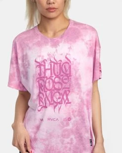 RVCA Thug Rose Oversized T-Shirt -Rvca avjkt00235 rvcaw mgj0 dtl1