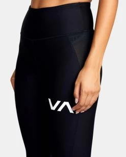 RVCA COMPRESSION WORKOUT LEGGINGS -Rvca avjnp00120 rvcaw blk dtl1