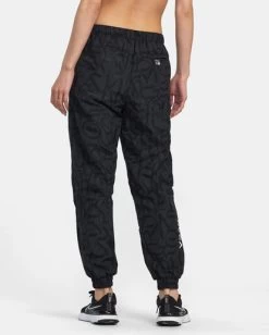 RVCA THUG ROSE TRACK TECHNICAL JOGGERS -Rvca avjnp00240 rvcaw blk bck1
