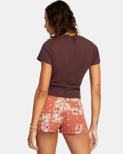 RVCA BELLE HIGH-RISE SHORTS -Rvca avjns00167 rvcaw cin bck1