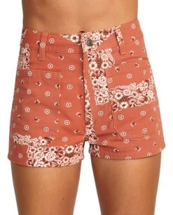 RVCA BELLE HIGH-RISE SHORTS -Rvca avjns00167 rvcaw cin frt5