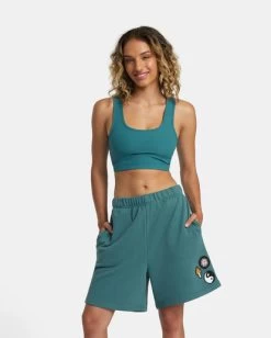 RVCA ROSE MACHADO BAGGY OVERSIZED SWEAT SHORTS