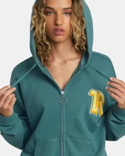 RVCA ROSE MACHADO THRIFT ZIP-UP HOODIE 11 RVCA ROSE MACHADO THRIFT ZIP-UP HOODIE -Rvca avjsf00253 rvcaw tea dtl1
