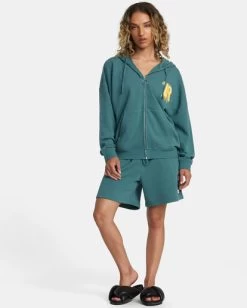 RVCA ROSE MACHADO THRIFT ZIP-UP HOODIE 9 RVCA ROSE MACHADO THRIFT ZIP-UP HOODIE -Rvca avjsf00253 rvcaw tea sd1