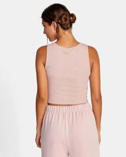 RVCA Test Drive Cropped Tank Top -Rvca avjto00133 rvcaw dsr bck1