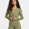 RVCA ROSE NAMAJUNAS FEVER RIB KNIT FITTED CARDIGAN