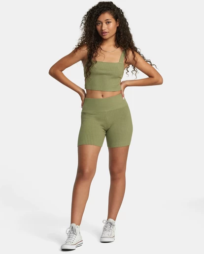 RVCA ROSE NAMAJUNAS FEVER RIB KNIT CROPPED TANK TOP 2 RVCA ROSE NAMAJUNAS FEVER RIB KNIT CROPPED TANK TOP - Image 2