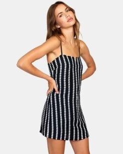 RVCA PARIS MINI DRESS -Rvca avjwd00232 rvcaw blk sd3