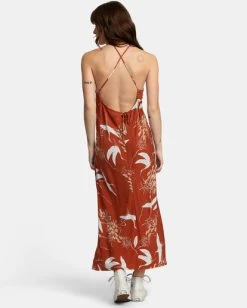RVCA BILLY MIDI DRESS -Rvca avjwd00259 rvcaw cns0 bck1