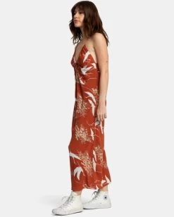 RVCA BILLY MIDI DRESS -Rvca avjwd00259 rvcaw cns0 sd2