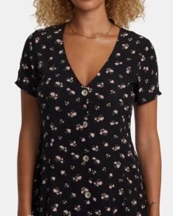 RVCA UNDERSTATED ROSE NAMAJUNAS MINI DRESS -Rvca avjwd00279 rvcaw rvb dtl1