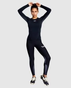 RVCA COMPRESSION SPORT TOP -Rvca avjwr00100 rvcas blk frt9