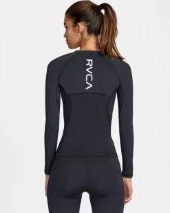 RVCA COMPRESSION SPORT TOP -Rvca avjwr00100 rvcaw blk bck1