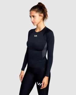 RVCA COMPRESSION SPORT TOP -Rvca avjwr00100 rvcaw blk sd1