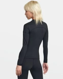 RVCA VA SPORT LONG SLEEVE COMPRESHORT SLEEVEION TOP 7 RVCA VA SPORT LONG SLEEVE COMPRESHORT SLEEVEION TOP -Rvca avjwr00111 rvcaw blk bck1