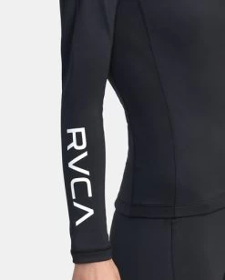 RVCA VA SPORT LONG SLEEVE COMPRESHORT SLEEVEION TOP 9 RVCA VA SPORT LONG SLEEVE COMPRESHORT SLEEVEION TOP -Rvca avjwr00111 rvcaw blk dtl2