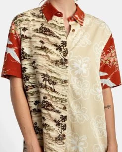 RVCA DONNY SHORT SLEEVE SHIRT 8 RVCA DONNY SHORT SLEEVE SHIRT -Rvca avjwt00187 rvcaw cre dtl1