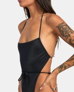 RVCA SOLID SWENDDAL ONE-PIECE SWIMSUIT -Rvca avjx100134 rvcaw blk dtl2