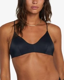 RVCA SOLID CROSSBACK BIKINI TOP -Rvca avjx300199 rvcaw blk dtl1