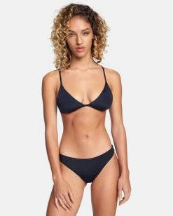 RVCA SOLID FIXED TRIANGLE BIKINI TOP