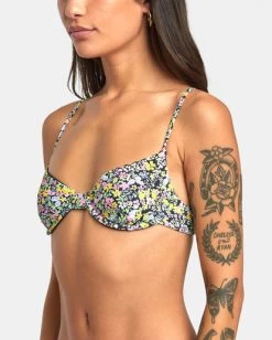 RVCA FLOWER FIELD UNDERWIRE BIKINI TOP -Rvca avjx300367 rvcaw mul dtl1