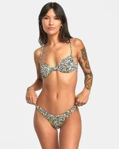 RVCA FLOWER FIELD UNDERWIRE BIKINI TOP