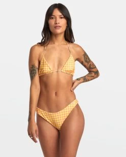 RVCA SUNKISSED SLIDE REVERSIBLE TRIANGLE BIKINI TOP