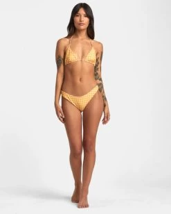 RVCA SUNKISSED SLIDE REVERSIBLE TRIANGLE BIKINI TOP -Rvca avjx300368 rvcaw nhy0 sd1