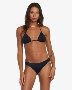 RVCA SOLID HALTER TRIANGLE BIKINI TOP