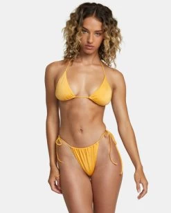 RVCA ROSE MACHADO NARROW HALTER TRIANGLE BIKINI TOP