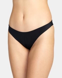 RVCA SOLID FRENCH BIKINI BOTTOMS -Rvca avjx400247 rvcaw blk dtl1