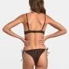 RVCA SOLID SHIMMER TIE SKIMPY BIKINI BOTTOMS