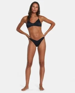 RVCA SOLID MEDIUM BIKINI BOTTOMS -Rvca avjx400341 rvcaw blk sd1