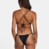 RVCA SOLID TIE SKIMPY BIKINI BOTTOMS