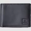 RVCA CEDAR BI-FOLD LEATHER WALLET