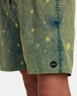 RVCA MANIC TIE-DYED ELASTIC BOARDSHORTS 17" -Rvca avybs00266 rvcaw gjj0 dtl1