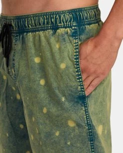RVCA MANIC TIE-DYED ELASTIC BOARDSHORTS 17" -Rvca avybs00266 rvcaw gjj0 dtl2