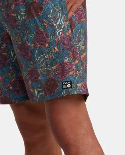 RVCA MARTIN ANDER ELASTIC BOARDSHORTS 17" -Rvca avybs00291 rvcaw mul dtl1