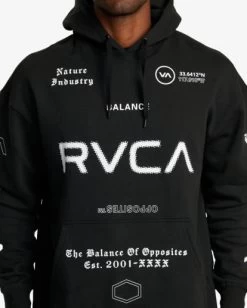 RVCA ALL BRAND SPORT WORKOUT HOODIE -Rvca avyft00251 rvcaw blk dtl1
