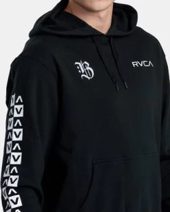 RVCA BARRON MAMIYA HOODIE -Rvca avyft00327 rvcaw blk dtl2