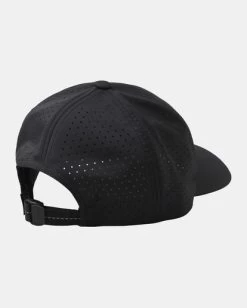 RVCA VENT PERFORATED CLIPBACK HAT II -Rvca avyha00446 rvcap blk bck1