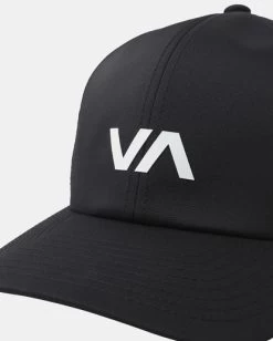 RVCA VENT PERFORATED CLIPBACK HAT II -Rvca avyha00446 rvcap blk dtl1