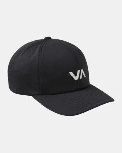 RVCA VENT PERFORATED CLIPBACK HAT II -Rvca avyha00446 rvcap blk frt1