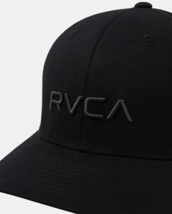 RVCA FLEX FIT HAT -Rvca avyha00477 rvcap blk dtl1
