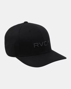 RVCA FLEX FIT HAT -Rvca avyha00477 rvcap blk frt1