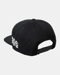 RVCA BARRON MAMIYA SNAPBACK HAT -Rvca avyha00568 rvcaf blk bck2